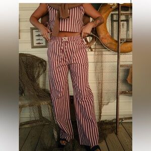 Tribe Kelley Grayton Red Striped Pants